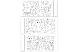 ENJOYAA Rollo de dibujo para niños, 30 x 300 cm, rollo de graffiti para niños, rollo de papel de pintura para niños, rollo de pintura para niños, papel de relleno de color, juguete de dibujo, pintura de