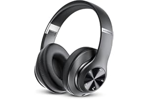 LANKEY SOUND Cuffie Bluetooth Over Ear, 60 Ore Di Riproduzione, Cuffie Wireless 6 EQ Modalità Di Suono con Filo, Cuffie con Microfono Stereo HiFi, USB C, SD/TF, FM, Cuffie Bluetooth 5.0 per Sport Viaggio, Studio