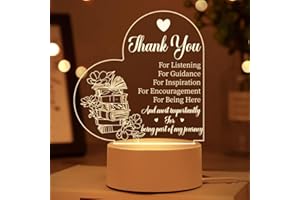 VETBUOSA Teacher Appreciation Gifts, Acrylic Night Light Best Teacher Gifts for Women, Ideal Anniversary Valentines Day Presents Birthday Gifts for Teachers, Thank You Retirement Year End Gifts for Any Teacher