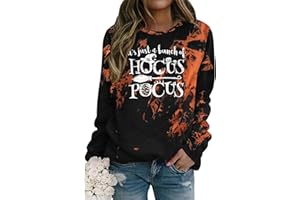 VVNTY Hocus Pocus Sweater Halloween Sweatshirt Women Halloween Casual Jumper