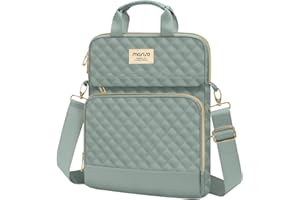 MOSISO 12,9 Pulgadas Funda Tablet Compatible con 13 Pulgadas iPad Pro M4&Air M2 2024, iPad Pro 12,9 M2&M1 2022-2018, Funda Acolchada Cuadrada con 2 Bolsillos Delante,Verde Antiguo