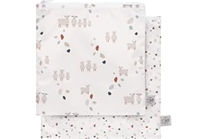 LÄSSIG Bolsa de almacenamiento reutilizable bolsa de aperitivos 2 piezas/Snack Bag Tiny Farmer Dots/Sheep