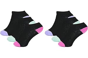 SOCKSVILLE Kids 6 Pairs Trainer Socks | Unisex | Black, White Heel Toe | Indoor/Outdoor Sports, Running, Athletic | Home, School, PE, Everyday Kids Socks |Comfort Soft, Durable & Quick Drying | Size 9-12