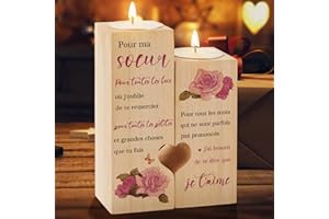 WELSKY Candle (sœur) Cadeau Soeur Anniversaire, Chandeliers Cadeaux, Cadeau Fete des Meres pour Grande Soeur,Cadeau Anniversaire Soeur, Cadeau pour Soeur Original, Idée Cadeau Soeur Noel