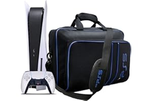 ZJRUI Tasche für PS5-Konsole, Transporttasche für Spielekonsole, Disc / Digital Edition und Controller, Transporttasche, kompatibel mit PS5-Controller
