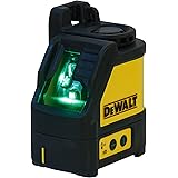 DEWALT DW088CG-XJ Green Beam Cross Line Laser with Carry Case, Yellow/Black