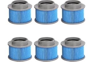 FFyan 6 Pièces Cartouches de Filtres de Piscine pour Filtre Spa, Pompe à Cartouche Filtrante pour MSPA FD2089 Remplacement des Filtres pour Piscine, Hotsubbs et Spas