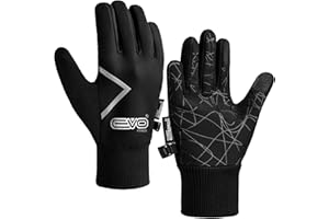 EVO Fitness Kids Thermal Winter Cycling Gloves Kids Ski Sports Bike Running Riding Hiking Tennis Gloves for Children Insolated Warm Touchscreen Anti-Slip Grip Footballs Mitts