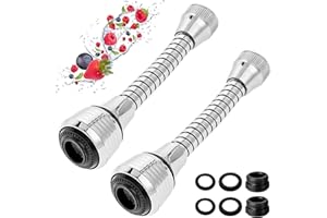 BLLREMIPSUR 2Pcs Kitchen Faucet Extender Universal Faucet Spray Head 360° Swivel Adjustable Nozzle Spout for Home Sink Bathroom Kitchen Tap Nozzle Filter Adapter Accessories