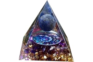 BESORGONE Pyramide Orgonite sphère de cristal Lapis Lazuli, améthyste, Reiki, énergie, Chakra, Protection de guérison, Collection Orgone, méditation