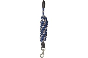 Kincade Leather Rope Lead, Navy/Brown, 2m