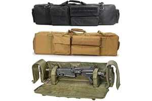 SJASD Taktische Gewehrtasche Waffentasche für 2 Waffen Futteral,100cm/39 inch Waffenkoffer Langwaffentasche Futteral mit 3 GroßE ZubehöR Beutel,Airsoft Waffen Rucksack für Jagd und Schießen