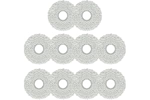 YUETTYY Ersatz-Wischtuch für Cecotec Conga 11090 S-Pin-Roboter-Staubsauger, Ersatzzubehör, Wischmopp-Set (10)