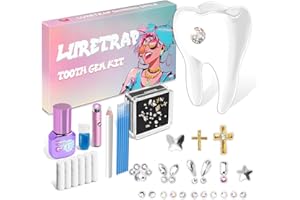 PlainFylora Luretrap DIY Tooth Gem Kit Zahnschmuck Set Y2K Trendiges 30-teiliges Kristallzahn-Edelstein-Set – Entfesseln Sie Ihr funkelndes Lächeln