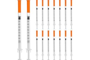 COTOM 100pcs/pack, 1ml Dispensing Measuring Tool with 30G (13mm long), Multiple Uses Laboratory Accessories, Individually Wrapped