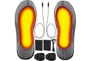 RDDAIPE Solette Riscaldanti Ricaricabili, USB Suole Riscaldanti, Soletta Riscaldante, Tagliabile e Lavabile, Unisex, Adatto per Sci, Caccia, Pesca, Escursioni, Campeggio, Taglia: 35-46
