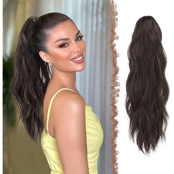 WIG ME UP Haarteil Zopf Voluminös Gewellt Blond Farbton 24 – 40 Cm Kunsthaar-Zopf Mit Butterfly-Klammer