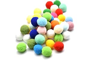 YMWALK 50 Pezzi Giocattoli per Gatti Palline 3CM, morbide Palline Colorate per Gatti Pompon per Gatti Palla Gattino Giocattolo per Animali Giocattolo interattivo per Gatti Gattini Cane