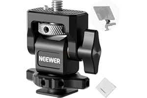 NEEWER Cold Shoe Kamera Monitor Mount mit Anti Dreh 1/4" Gewinde kompatibel mit Atomos Ninja V, 5" & 7" Field Monitoren, 360° schwenkbar + 180° neigbar mit Einstellbarer Dämpfung MA006