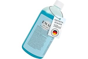 EMAG Ultraschallreiniger Prothetik 500 ml - Dental Konzentrat für Zahnprothesen, Ultraschallreinigungsflüssigkeit für Zähne, Dental Reiniger für Ultraschallgerät Prothesenreiniger - Entfernt Zahnstein