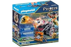 PLAYMOBIL Pirates 70415, Pirata con Cannone, dai 5 Anni