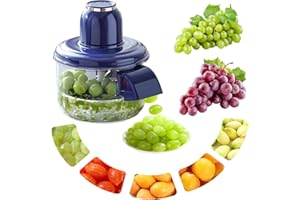 TAIMIMY Sbucciatore elettrico per uva, sbucciatore automatico per piccoli frutti e pomodori, sbucciatore ricaricabile per uva, ciliegie e pomodori (blu)