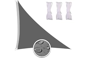 Redfire Voile d'Ombrage 3X4X5M, Résistant la Poussière Solaire Auvent avec Facile Installer Tissu Oxford Compris Corde Fixation pour Espace Barbecue Gris Foncé