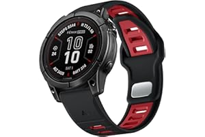 Negatta 22mm Cinturino Quick Fit Compatibile con Garmin Fenix 7/7 Pro/6/6 Pro/5/5 Plus, Forerunner 965/955/945/935/745, Approach S70 47mm/S62/S60/Epix 2 Pro 47mm,Cinturino Silicone per Garmin Instinct