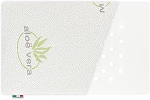 BABY IDEA Babysanity Fresco Cuscino Lettino Antisoffoco Soderabile Neonato Bambino Aloe Anallergico Rivestimento Lavabile Made in Italy (Aloe)