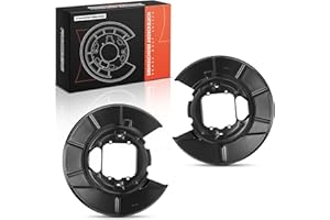 Frankberg 2x Brake Dust Shield Rear Left Right Compatible with X5 E53 2.9L-4.8L 2000-2006 Replace# 34216750386