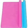 VEGCOO 2pcs Extra Large Silicone Mat Craft Mats Silcone Mat Silicone Sheet for Crafts Jewelry Casting Resin Moulds Mat 40cm*30cm