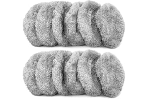 AlfaBot Tampon de Nettoyage en Microfibre de Robot Laveur de Vitres, 12 pièces, Gris, Convient aux Robots Lave vitres X6, X7