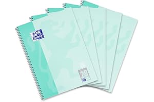 ‎OXFORD Oxford Collegeblock A4 kariert, 80 Blatt, gelocht, mint, 5 Stück