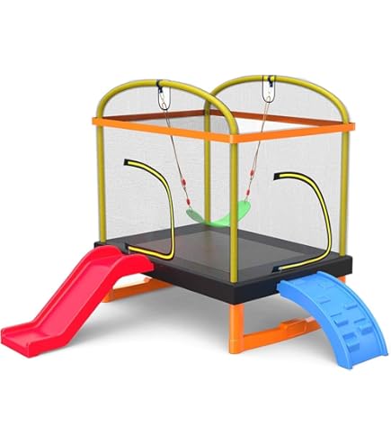 Trampoline Redkid Ø 305/366 Cm Avec Filet De Sécurité, échelle Et Panier De Basket - Renforcé, Imperméable, Anti-rouille