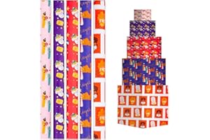 ETREXONLINE Papel de Regalo 70x200cm (Pack de 5 Rollos) - Diseños Surtidos y de Papel Resistente - Ideal para Envolver Regalos en Cumpleaños, Día de Reyes, Fiestas - Reyes Magos