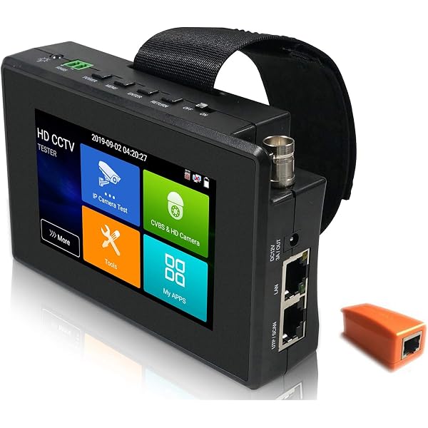 WSDCAM 5" CCTV Camera Tester Monitor | Supports 4K, 8MP CVI/TVI/AHD/SDI, HDMI/VGA Input, PTZ Control, Cable Test