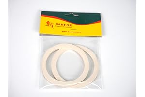 SF SANFOR 57050 Blister Joint Plat pour Machine à café Type Musa Acier | 10 Tasses | Paquet de 2 unités | Caoutchouc | Blanc