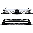 BXZ Front Bumper Grille Grill Upper Lower With Chrome Trim For Honda Civic Sedan 2009 2010 2011