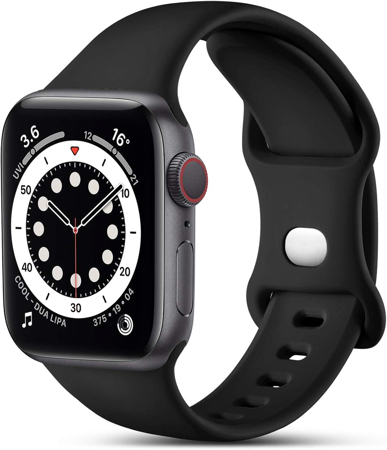 CeMiKa Compatible with Apple Watch Strap 41mm 40mm 38mm 42mm, Silicone Sport Band Replacement Straps Compatible with Apple Watch Series 11 10 9 8 7 6 5 4 3 2 1 SE SE3/iwatch Strap, Black