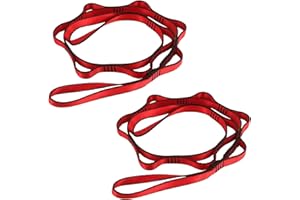 FORBELL 2 pcs Daisy Chains Adjustable Nylon Climbing Straps Yoga Hammock Extension Straps
