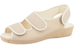 JOMIX Pantofole Donna Estive Ciabatte Punta Aperta da Anziani con Strappo Scarpe Lavabile in Lavatrice