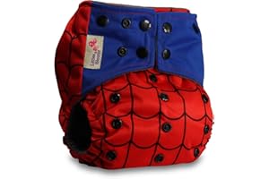 Littles & Bloomz, Reusable Pocket Real Cloth Nappy Washable Diaper Bamboo Charcoal, Pattern 13, with 2 Charcoal Inserts