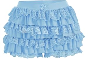 Lawnrden spets minikjol kvinnor flickor Y2k kort lager volanger kjol elastisk midja söta shorts