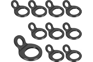 RUHUO 10PCS Anneaux de Sangle D'arrimage Ancrages D'arrimage Crochets Anneaux D'arrimage en Ccier Inoxydable pour Points D'attache pour Motos Tout-terrain, Ateliers, Remorques, Camions, Camping-cars, Motos,
