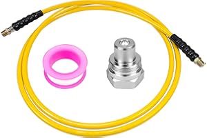 AMZCNC 6' or 10' 10000psi High Pressure Hydraulic Hose CH-604 Coupler 3/8" Thread (YELLOW, 6' 10000 PSI 3/8")