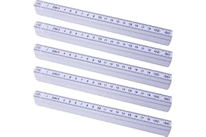 50 x meterstav, vit, tumstock 2 meter – okrossbar och lätt att läsa och mätexakt (50)