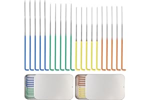 LUOKEFE 20PCS Felt Needles, Needle Felting Needles Tool Colourful Wool Felt Needle Kit with 2 Types Needles Star Point Felting Needles and Triangular Needles 36 Gauge 38 Gauge 40 Gauge, Wool Felting Supplies
