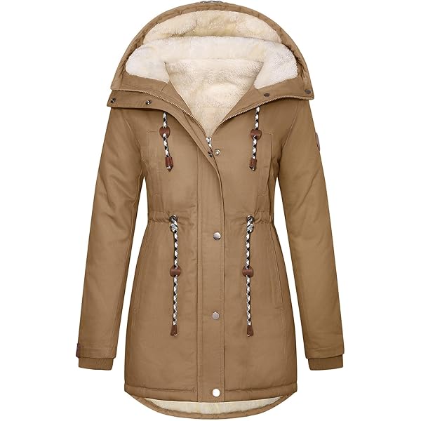Wintermantel Damen Mit Fellkapuze - Warm Gefütterter Parka Für Kalte Tage