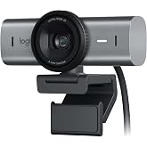 Logitech MX Brio Ultra HD 4K Web Kamerası, 60 FPS 1080p, G&uuml;r&uuml;lt&uuml; &Ouml;nleyici &Ccedil;ift Mikrofon, USB-C, Web Kamerası Kapağı, Microsof
