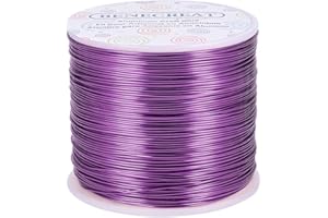 BENECREAT 235m 0.8mm Filo di Alluminio Viola Gioielli Filo di Metallo per Lavorazione Artigianale per Artigianale in Rilievo Calibro 20